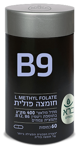 חומצה פולית ברא צמחים 60 כמוסות - Bara Folic Aid