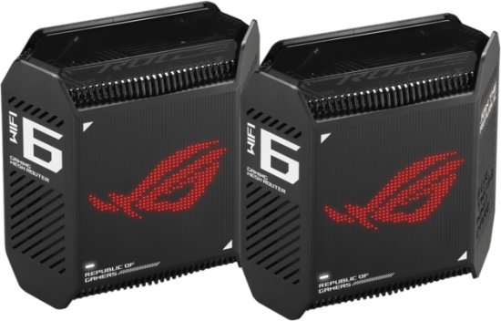 ראוטר גיימינג Asus ROG Rapture GT6 - צבע שחור, 2 יחידות באריזה
