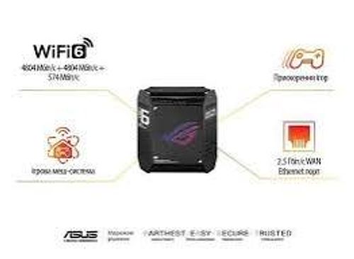 ראוטר גיימינג Asus ROG Rapture GT6 - צבע שחור, 2 יחידות באריזה