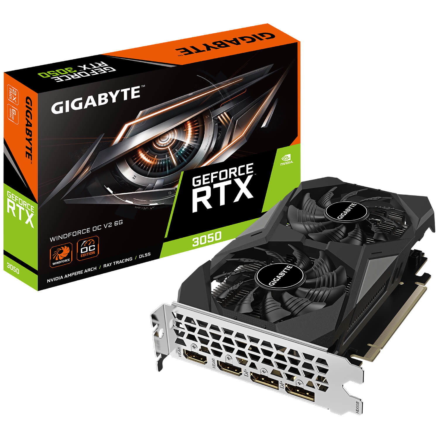 כרטיס מסך Gigabyte RTX 3050 WINDFORCE OC 6GB
