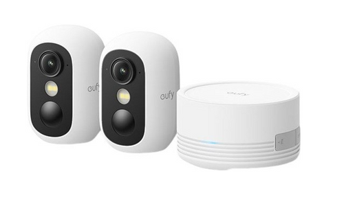 ערכת 2 מצלמות אבטחה אלחוטיות Eufy eufyCam C35 2-Cam Kit עם ראיית לילה צבעונית