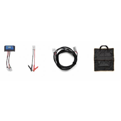 פאנל סולארי מתקפל SUNPRO 100W עם תיק נשיאה ובקר טעינה למערכות 12V.