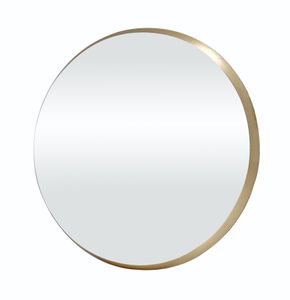 מראה עגולה מעוצבת למסגרת מוזהבת יוקרתית PlatinumGold 50cm