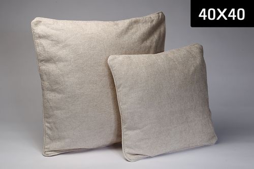 כרית נוי מהודרת ארוגה דגם WOVEN בגוון בז' טבעי (BEIGE) 45x45 ס