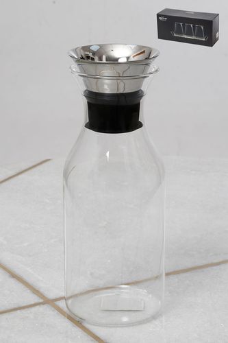 קנקן שתייה קרה + מכסה בגודל 1000ml ניקל