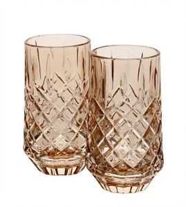 סט 6 כוסות שתייה 410 מ"ל ROSE GOLD CRYSTALINE