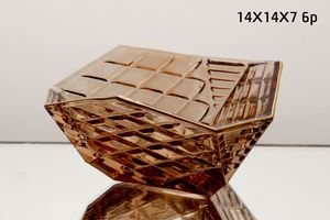 סט 6 בולים 14X14X7 ס"מ AMBER GOLD CRYSTALINE