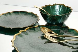 סט צלחות 18 חלקים MYKONOS פס זהב 2/1P