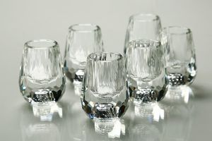 סט 6 כוסות ליקר קריסטל SILVER
