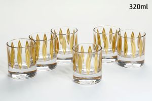 סט 6 כוסות וויסקי crystalineanser gold