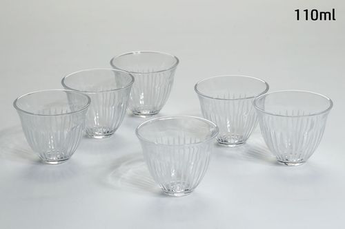 סט 6 כוסות קפה crystaline toulip