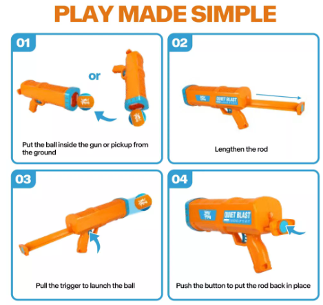 אול פור פאוז משחק רובה משגר כדורים לכלבים - AFP Tennis Ball Blaster 