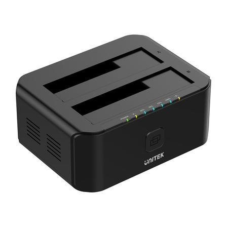  Y-3032 - תחנת עגינה Dual Bay SATA ל-2 כניסות זיכרון UNITEK