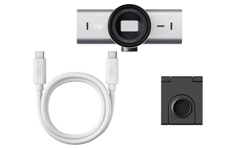 מצלמת רשת Logitech MX Brio 4K Ultra HD Webcam Pale Gray