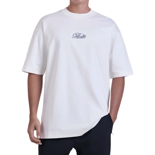 חולצה BALR מידות XS-XXL לגברים בגוון לבן עם חתימה