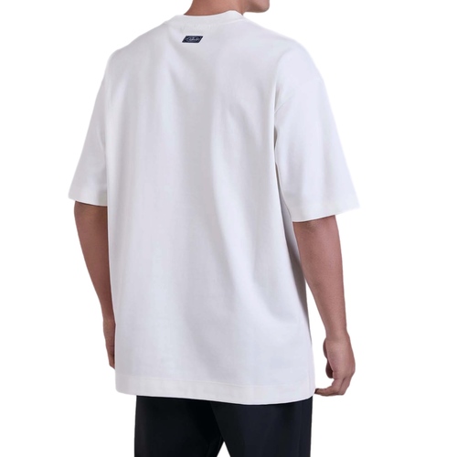 חולצה BALR מידות XS-XXL לגברים בגוון לבן עם חתימה