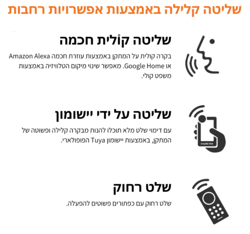 זרוע תקרה חשמלית חכמה עם בוכנה למסכים בגודל עד 75″