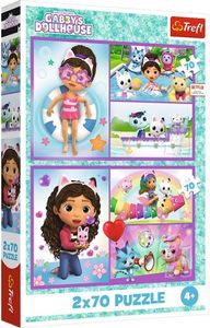 מארז 2 פאזלים 70 חלקים - בית הבובות של גבי