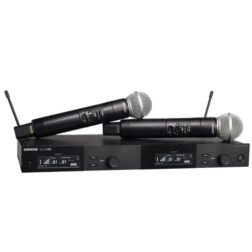 Shure SLXD24DE/SM58-G60 – מערכת אלחוטית כפולה עם שני מיקרופוני