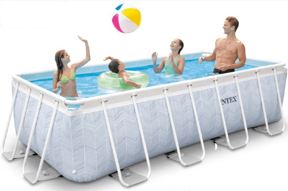 בריכת INTEX/אינטקס במידות 400X200X100 ס"מ דגם 26780 דגם שברון חבילת הכל כלול SILVER