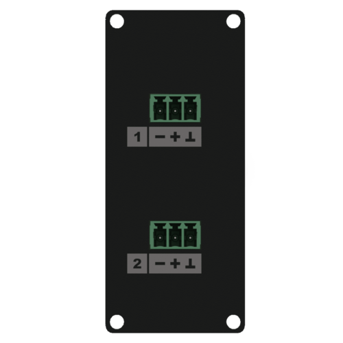 פנל 2 מקום כולל זוג פלאגים  Caymon CASY138/B  3-pin terminal block - אלומניום שחור