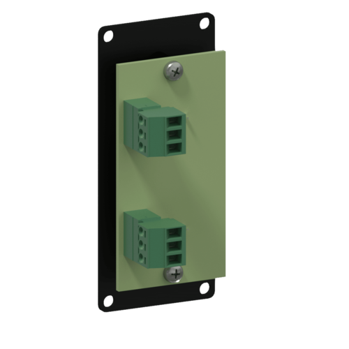 פנל 2 מקום כולל זוג פלאגים  Caymon CASY138/B  3-pin terminal block - אלומניום שחור