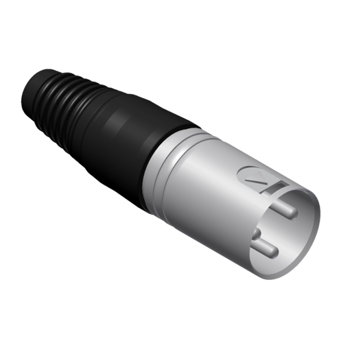 פלאג XLR 3 פין זכר לכבל Procab VC3MX-P