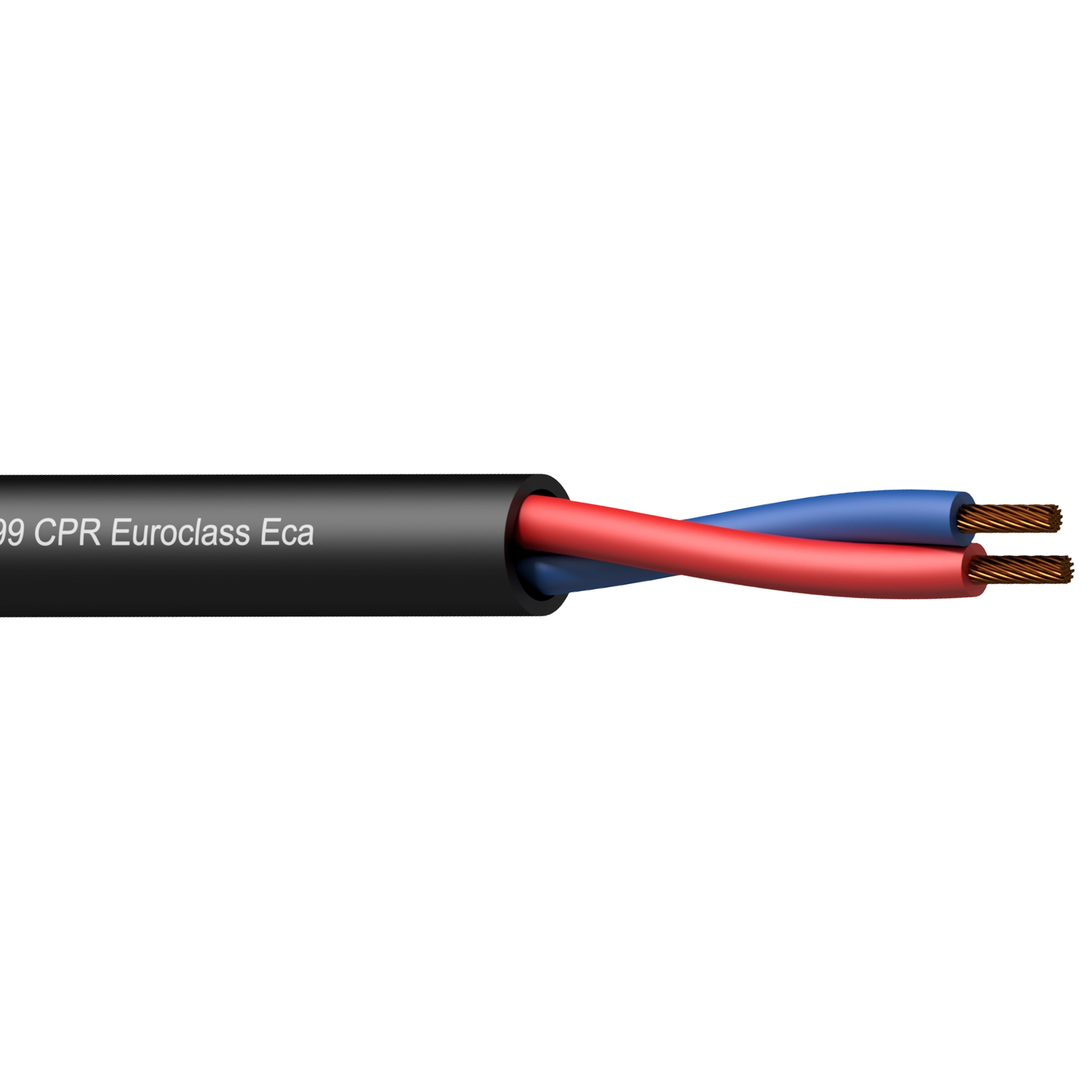 כבל רמקול Procab BLS225W/3 2 x 1.5 mm² - 16 AWG - CCA- EN60332-1-2 CPR Euroclass Eca- שחור