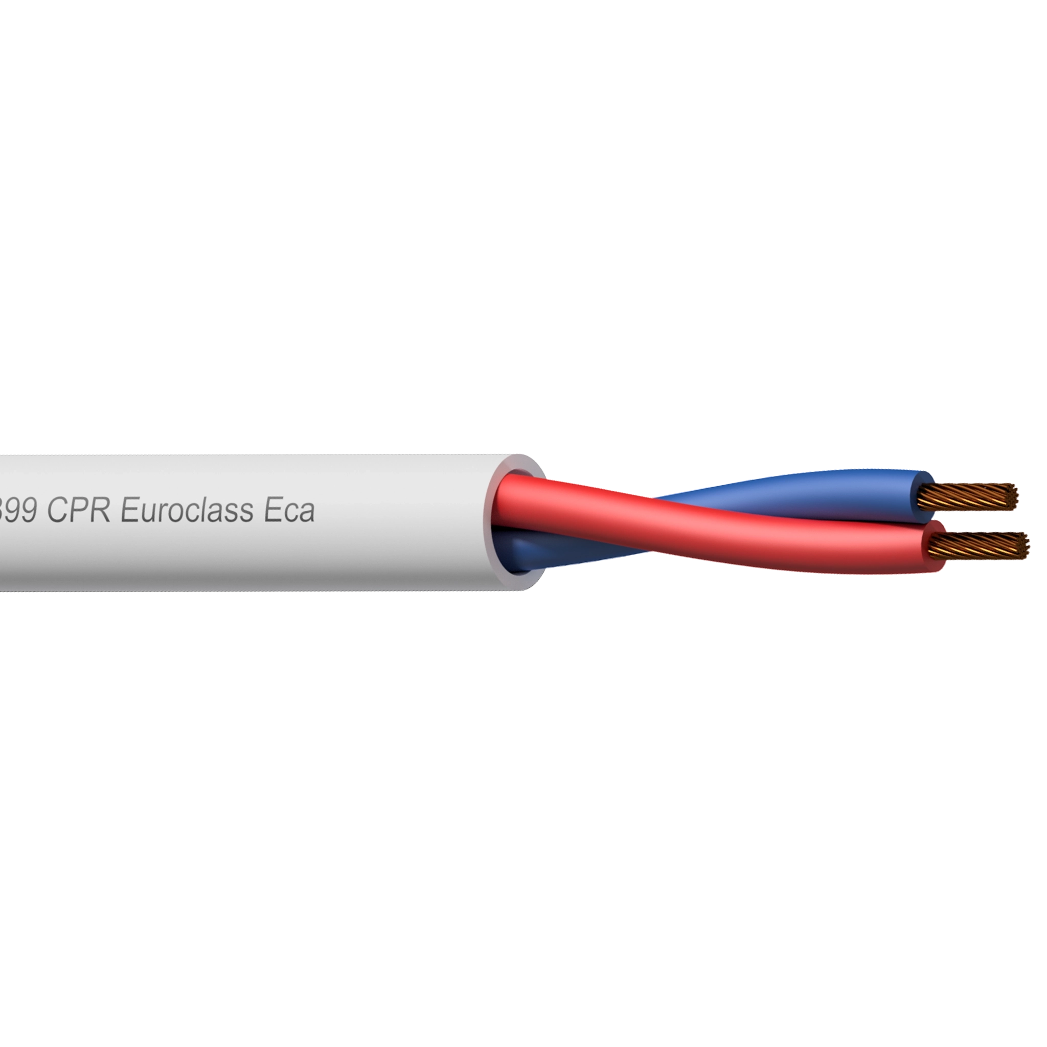 כבל רמקול Procab BLS215W-ECA/1 2 x 1.5 mm² - 16 AWG - CCA- EN60332-1-2 CPR Euroclass Eca- לבן