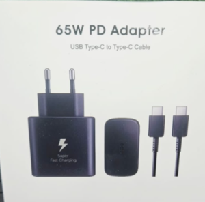מטען קיר 65W שחור עם כבל TYPE-C