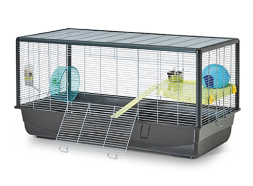 כלוב Savic Hamster Plaza 100 Silver לאוגרים ומכרסמים קטנים | כולל אבזור מלא