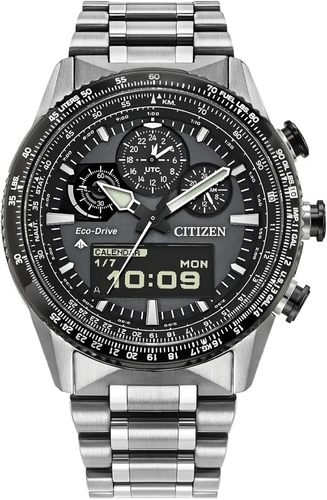 שעון טייסים אנלוגי דיגיטלי Citizen JV2006-55H רדיו קונטרול אקו דרייב וספיר