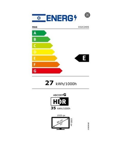 מסך מחשב מסך מחשב גיימינג קעור MAG D32C240S 32