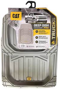 15113 CAT DEEP DISH PRO | 4Pc Truck Mats, Gray