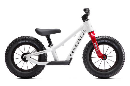 אופני איזון לילדים קומנסל לבן/אדום - COMMENCAL RAMONES 12 PUSH BIKE