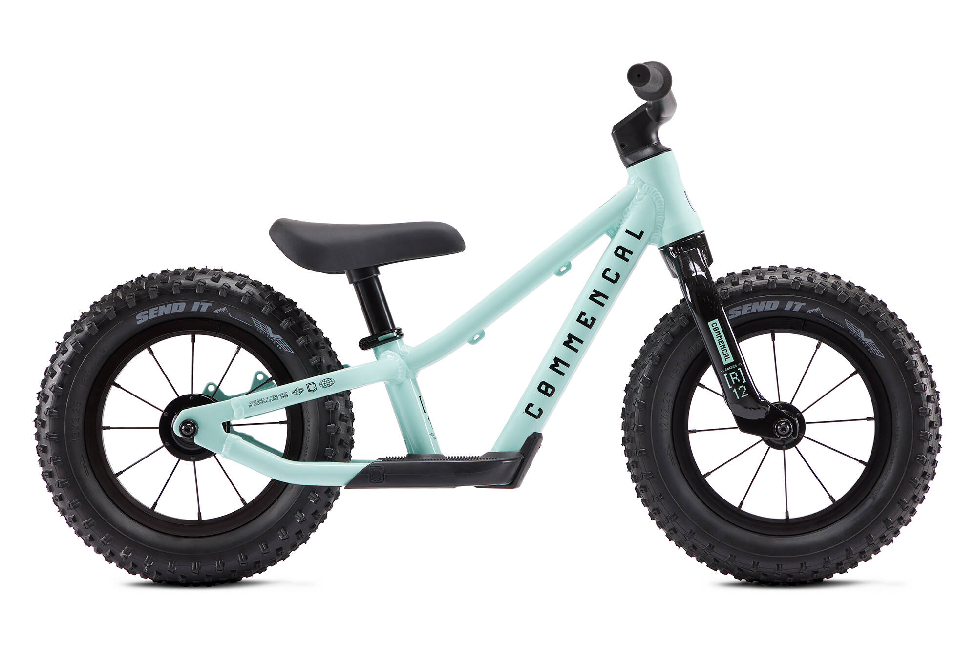 אופני איזון לילדים קומנסל טורקיז - COMMENCAL RAMONES 12 PUSH BIKE