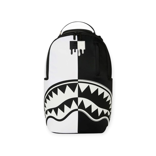 SPRAYGROUND תיק גב מטורף BACKPACK SHARK CENTRAL BLACK AND WHITE STENCIL