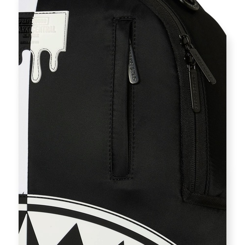 SPRAYGROUND תיק גב מטורף BACKPACK SHARK CENTRAL BLACK AND WHITE STENCIL