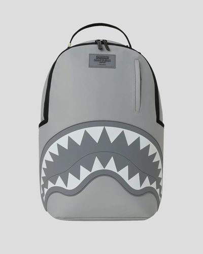 SPRAYGROUND תיק גב מטורף SHARK CENTRAL TONAL GRAY NYLON BACKPACK