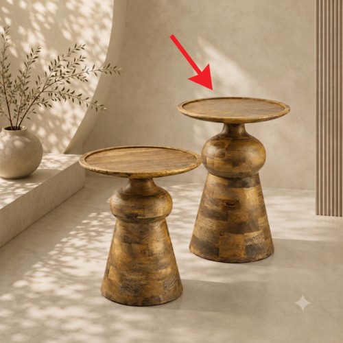 שולחן צד ויק טבעי או כהה 45 ס