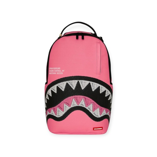 SPRAYGROUND תיק גב מטורף SHARK CENTRAL PINK EMBROIDERED SHARK BACKPACK