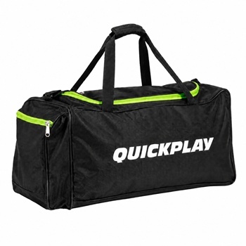 תיק ציוד ספורט QUICKPLAY שחור מידה M עם רוכסנים ירוקים