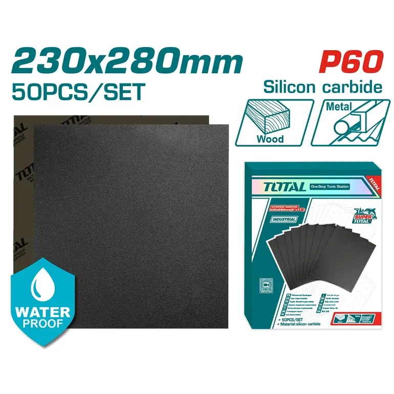 נייר לטש 230×280 מ"מ P60 TAC006016 TOTAL