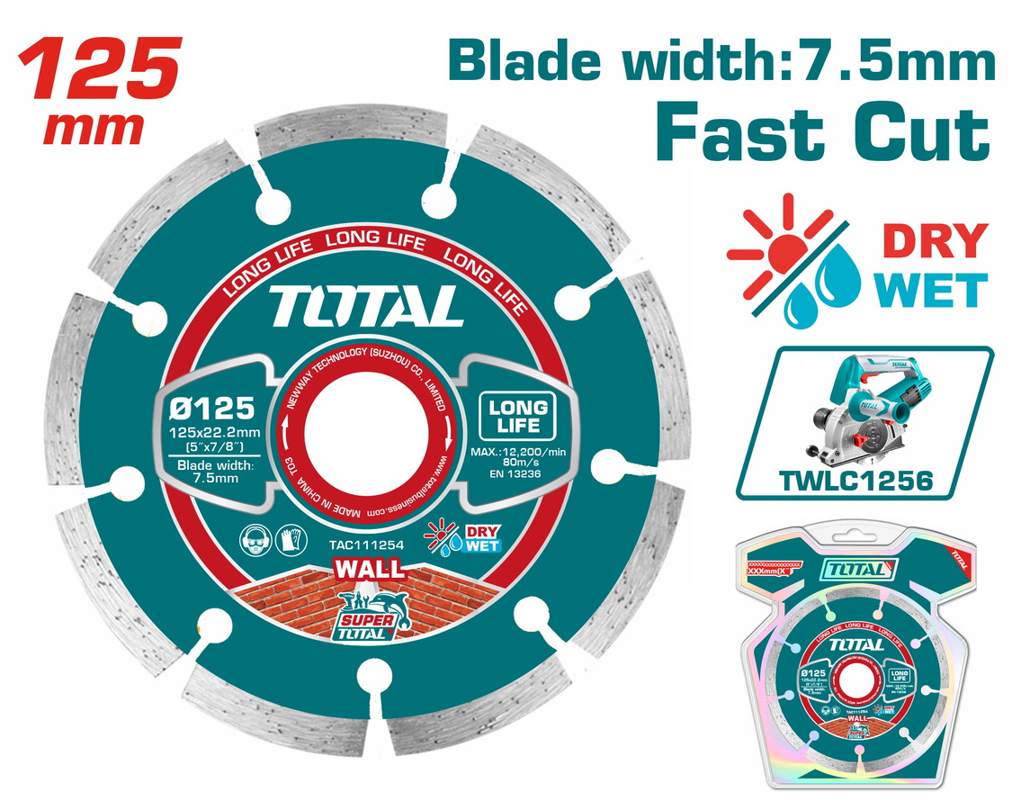 דיסק להב יהלום חיתוך 7.5 מ"מ TWLC1256