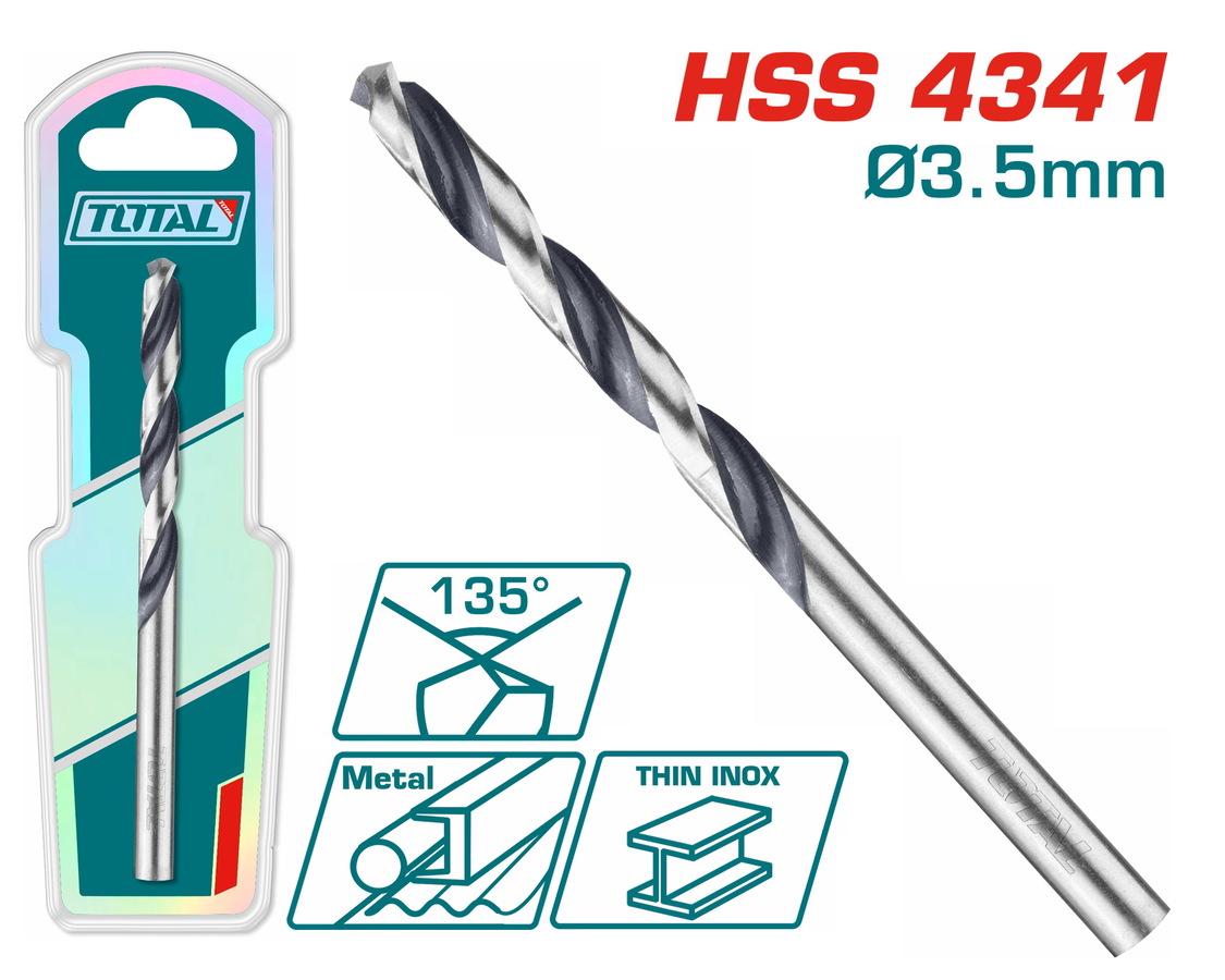 מקדח מתכת HSS 4341 3.5 מ"מ TAC1200354