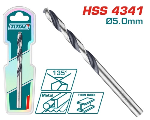 מקדח מתכת HSS 4341 5 מ