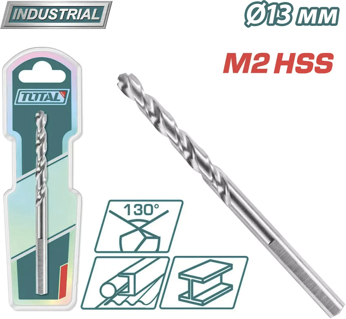 מקדח מתכת HSS M2 13 מ"מ TAC1201301 TOTAL