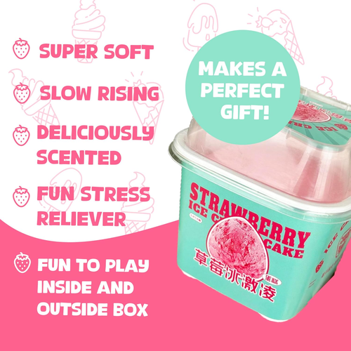 סקווישי Squishy עוגת גלידה בקופסה – מנגו