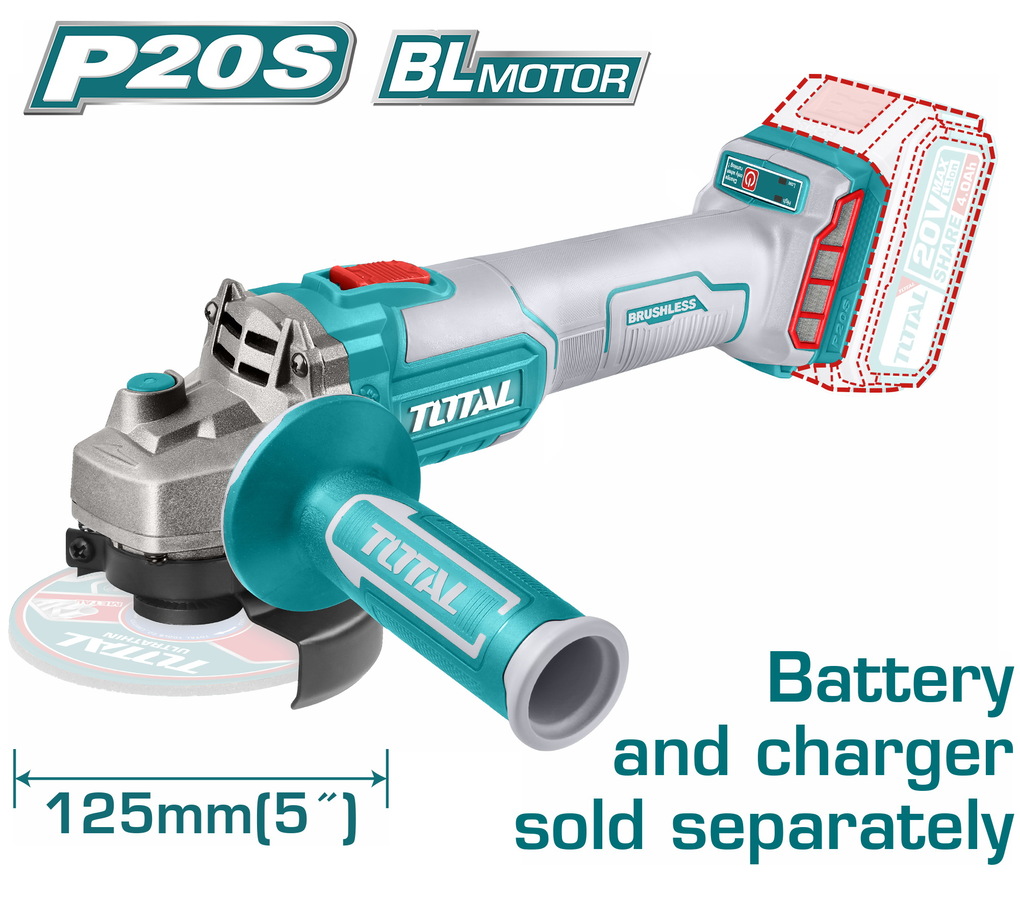 משחזת זווית 20V ללא פחמים TAGLI201258