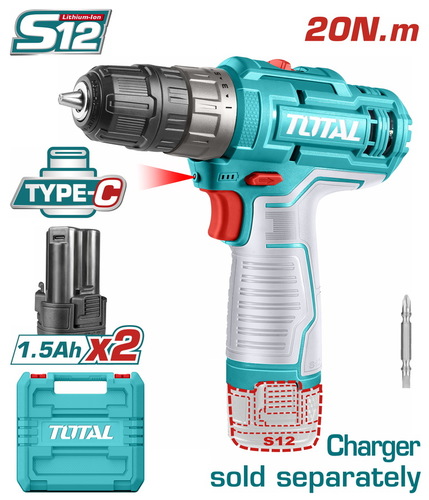 מברגה פוטר כולל 2סוללות TYPE-C במזוודה